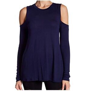 Sam Edelman NWT cold shoulder blue tee size M